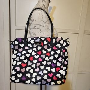Kate Spade Hearts Nylon Tote Bag